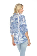 Charger l&#39;image dans la galerie, Blouse bleu imprimé 88780
