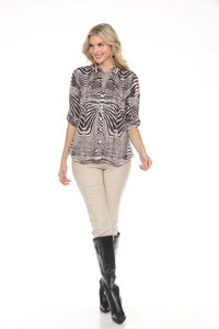 New Label zebra print blouse 89014