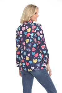 Blue Heart Blouse 89050